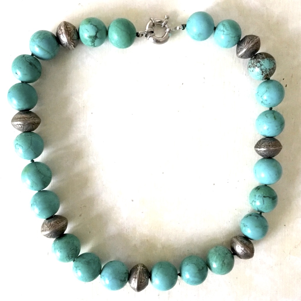 Navaho Pearl And Turquoise Necklace 180$